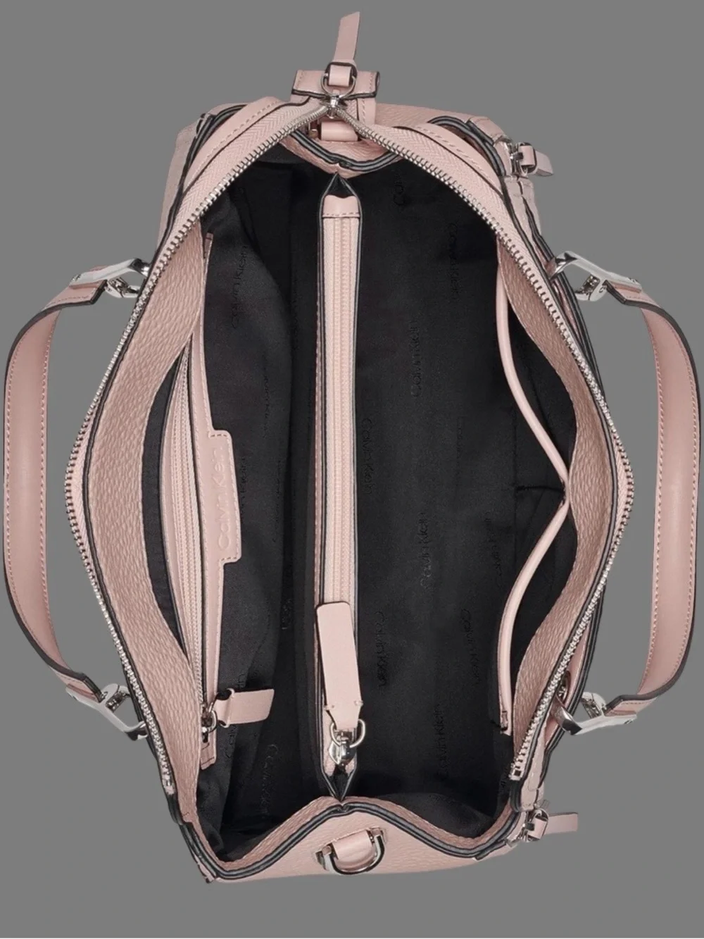 NWT! Calvin Klein Medium Garnet Satchel Crossbody Bag Pink
